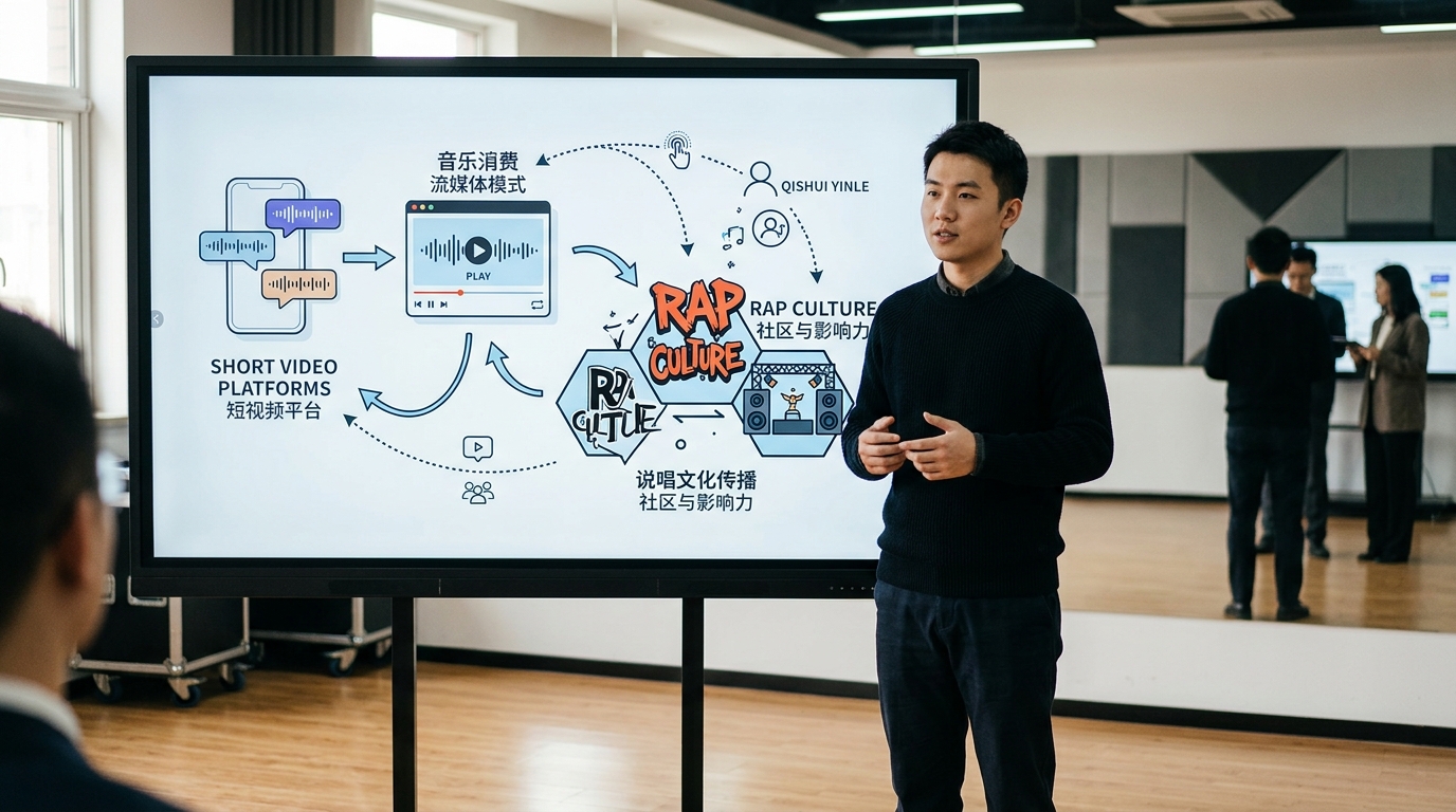 汽水音乐对说唱音乐文化流行影响的结构图