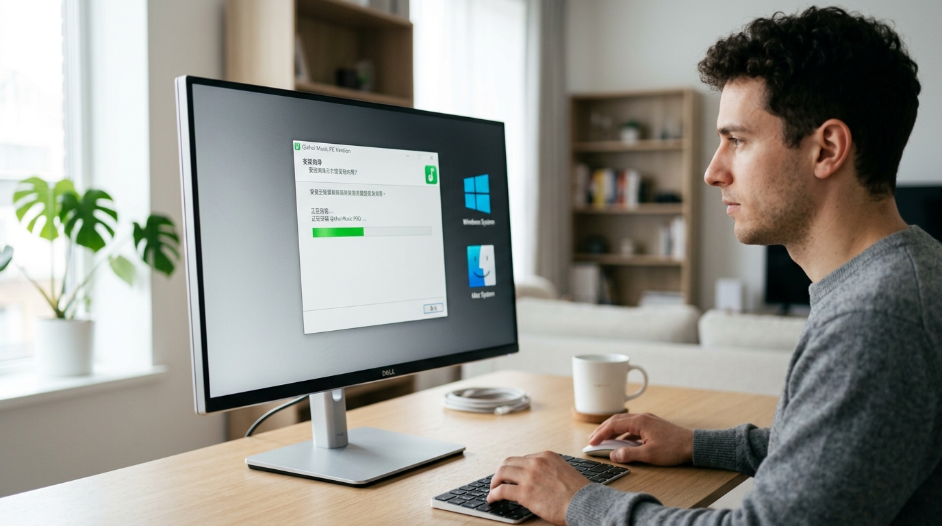 汽水音乐电脑版Windows和Mac系统安装界面示意图