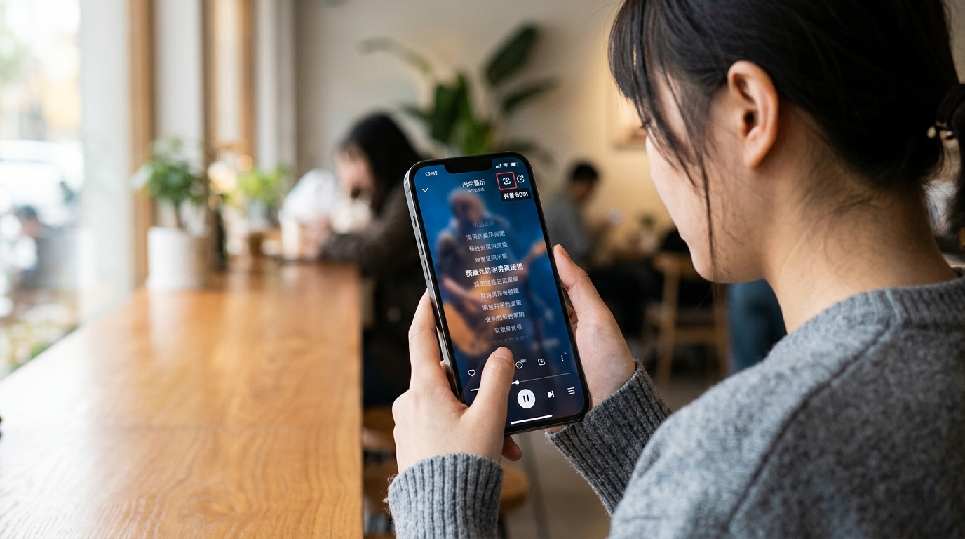 汽水音乐App主界面上下滑切歌推荐流