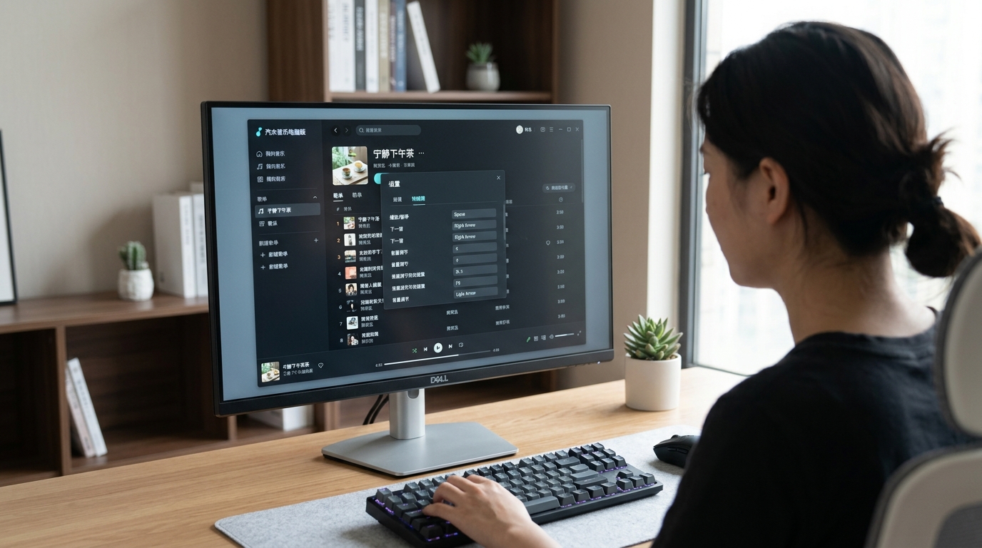 汽水音乐电脑版界面个性化设置示例