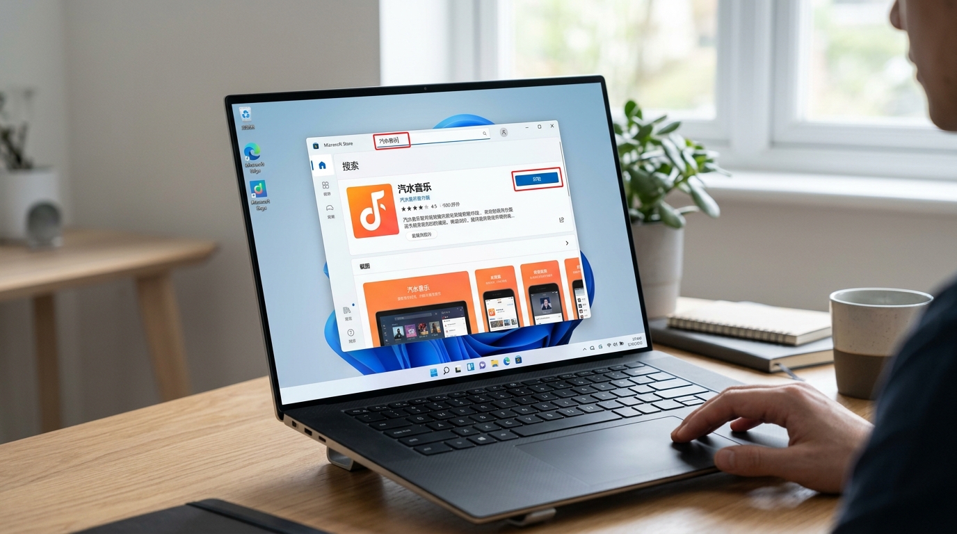 在Microsoft Store中安全下载汽水音乐电脑版的步骤截图