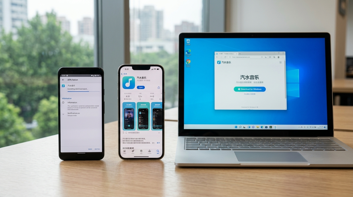 汽水音乐下载安卓iPhone电脑三端安装步骤对比